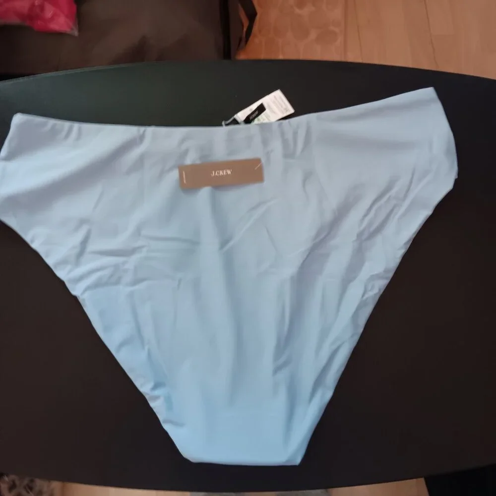 J Crew Women's High Rise Bikini Bottom BF178 Blue 2X NWT